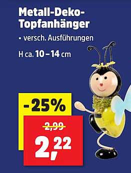 Metall-Deko-Topfanänger - verschiedene Ausführungen