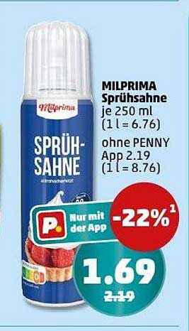 MILPRIMA Sprühsahne je 250 ml