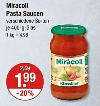 Miracoli Pasta Saucen verschiedene Sorten je 400-g-Glas