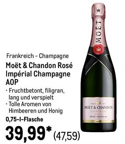 Moët & Chandon Rosé Impérial Champagne AOP 0,75 l