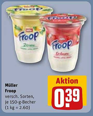 Müller Froop - verschiedene Sorten, je 150-g-Becher