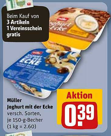 Müller Joghurt mit der Ecke - Verschiedene Sorten zum Aktionspreis