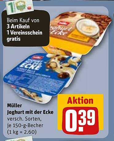 Müller Joghurt mit der Ecke - Verschiedene Sorten zum Sonderpreis!