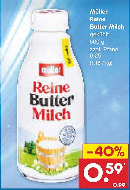Müller Reine Butter Milch 500 g