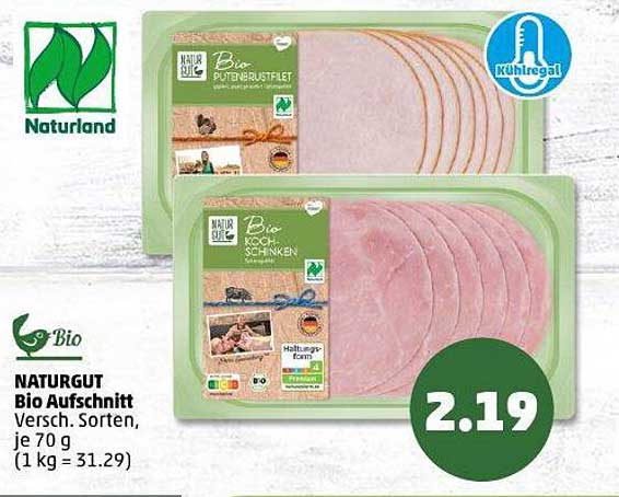 NATURGUT Bio Aufschnitt - Versch. Sorten, je 70 g