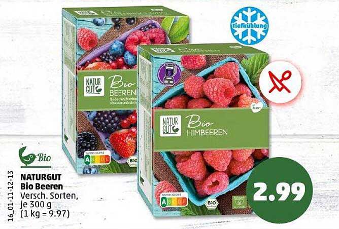 NATURGUT Bio Beeren 300 g – Verschiedene Sorten