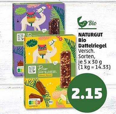 NATURGUT Bio Datt Riegel - Verschiedene Sorten