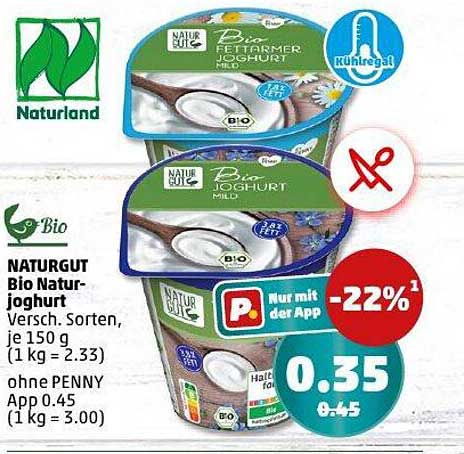 NATURGUT Bio Naturjoghurt 150 g für 0,35 €