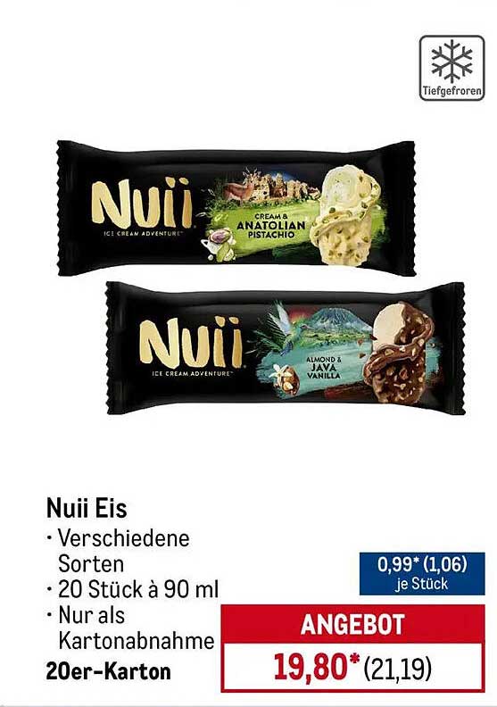 Nuii Eis - Verschiedene Sorten im 20er-Karton