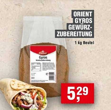 ORIENT GYROS GEWÜRZZUBEREITUNG 1 kg Beutel
