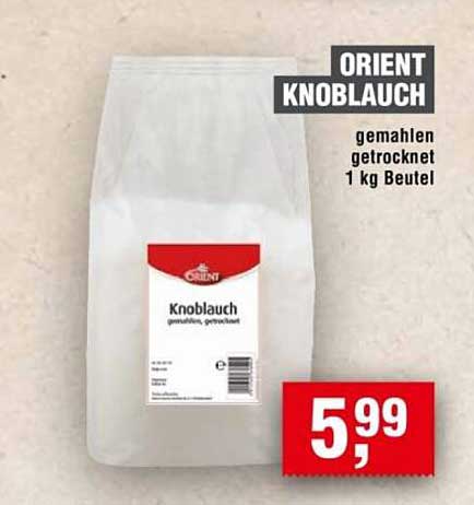 ORIENT Knoblauch gemahlen, getrocknet 1 kg Beutel
