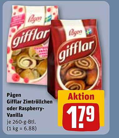 Päcken Gifflar Zimt-Röllchen oder Raspberry-Vanilla, 260-g-Btl.