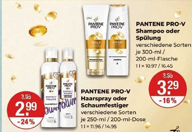 PANTENE PRO-V Shampoo oder Spülung verschiedene Sorten je 300-ml / 200-ml-Flasche