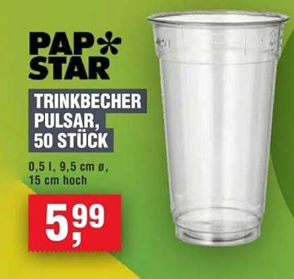 PAP STAR Trinkbecher Pulsar, 50 Stück