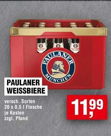 PAULANER WEISSBIERE - 20 x 0,5 l Flasche