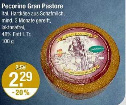 Pecorino Gran Pastore - italienischer Hartkäse