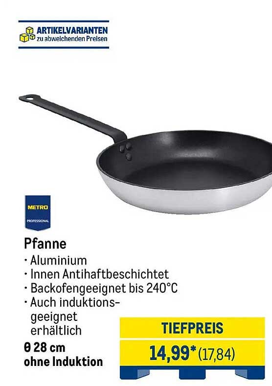 Pfanne Ø 28 cm ohne Induktion