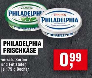PHILADELPHIA FRISCHKÄSE - verschiedene Sorten und Fettstufen je 175 g Becher