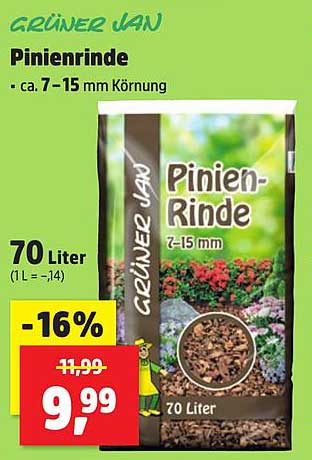 Pinienrinde 70 Liter - ca. 7-15 mm Körnung