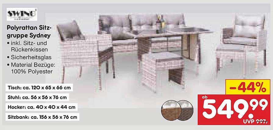 Poly-Rattan Sitzgruppe Sydney