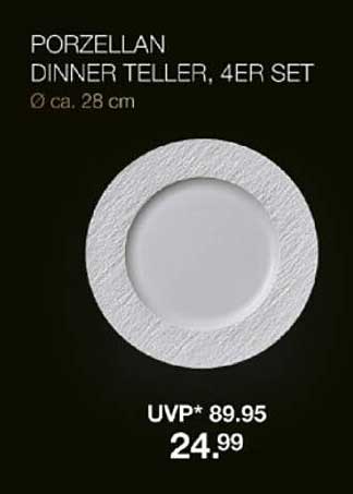 PORZELLAN DINNER TELLER, 4ER SET