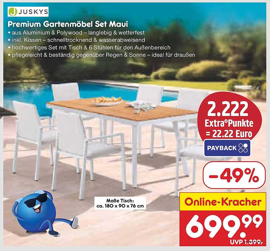 Premium Gartenmöbel Set Maui