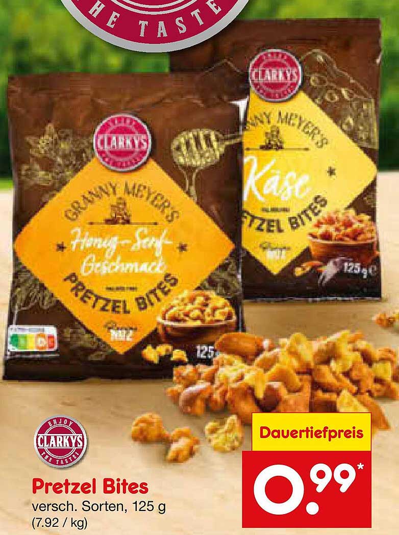 Pretzel Bites versch. Sorten, 125 g