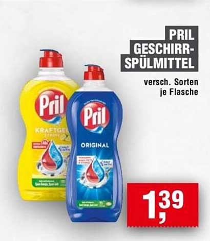 PRIL GESCHIRR-SPÜLMITTEL - verschiedenen Sorten je Flasche