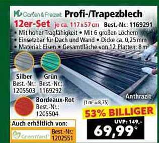 Profi-Trapezblech 12er-Set – Ideal für Ihr Zuhause
