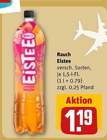 Rauch Eistee - verschiedene Sorten, je 1,5-l-Fl.