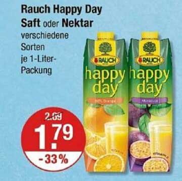 Rauch Happy Day Saft oder Nektar verschiedene Sorten je 1-Liter-Packung