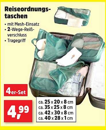 Reiseordnungs-Taschen 4er-Set