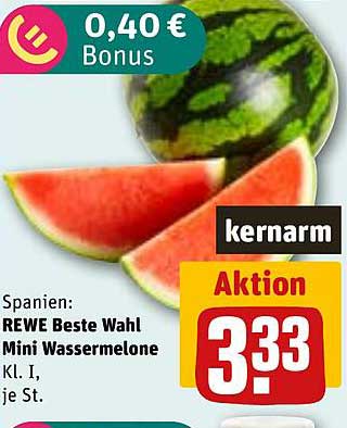 REWE Beste Wahl Mini Wassermelone Kl. I, je St.