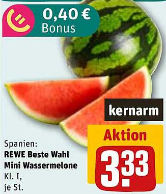 REWE Beste Wahl Mini Wassermelone Kl. I, je St.