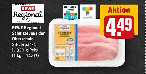 REWE Regional Schnitzel aus der Oberschale