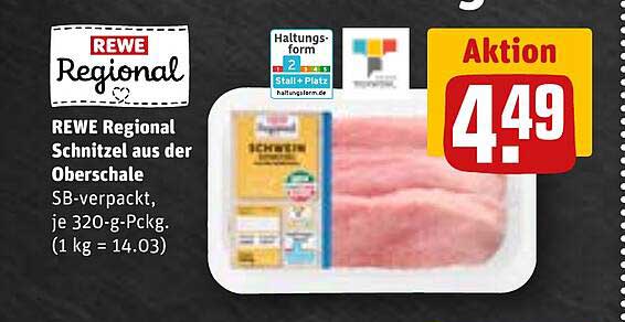 REWE Regional Schnitzel aus der Oberschale