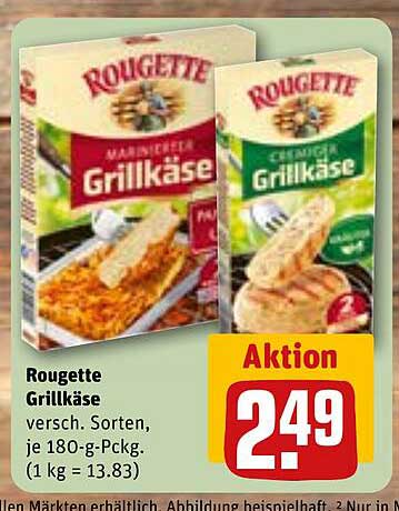 Rougette Grillkäse, verschiedene Sorten, je 180-g-Pckg.