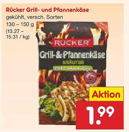 Rücker Grill- und Pfannenkäse, gekühlt, verschiedene Sorten