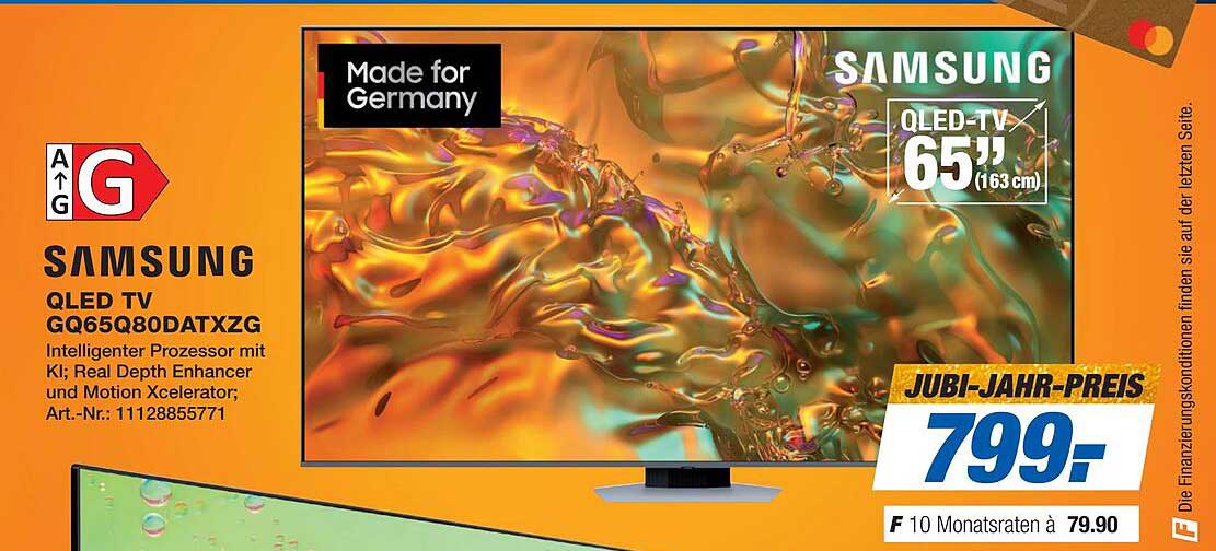 Samsung QLED TV GQ65Q80DATXZG - 65 Zoll