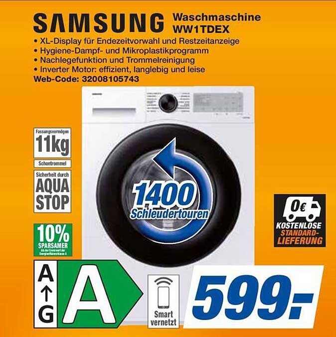 Samsung Waschmaschine WW1TDEX