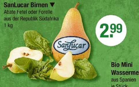SanLucar Birnen - Abate Fetel oder Forelle aus der Republik Südafrika, 1 kg