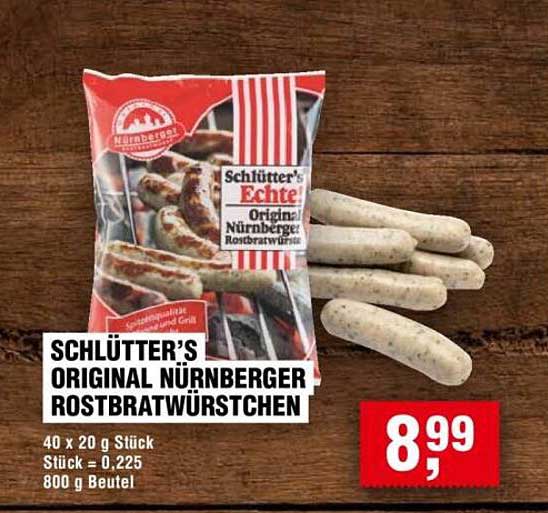 SCHLÜTTER’S ORIGINAL NÜRNBERGER ROSTBRATWÜRSTCHEN