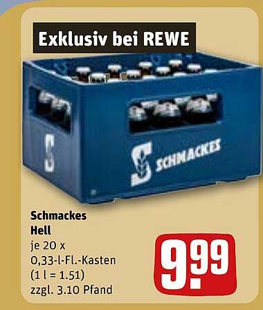 Schmackes Hell 0,33l-Flaschen-Kasten (20 Flaschen)