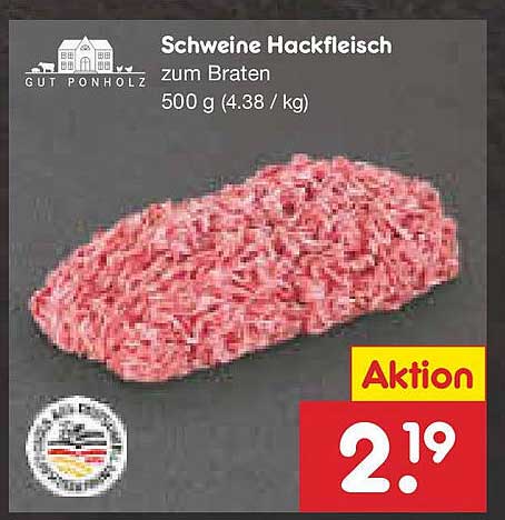 Schweine Hackfleisch zum Braten 500 g