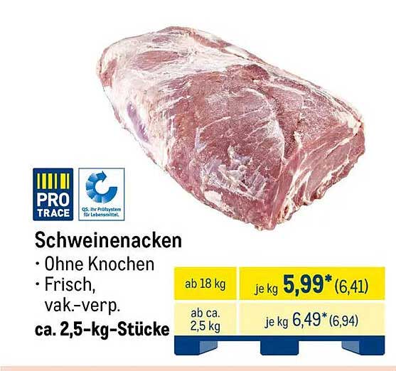 Schweinenacken - Ohne Knochen, Frisch, vakuumverpackt