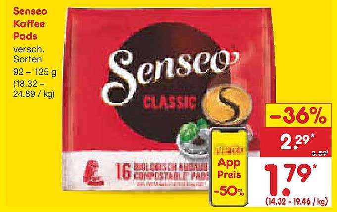 Senseo Kaffee Pads 16 Stück - Classic
