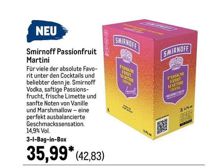 Smirnoff Passionfruit Martini