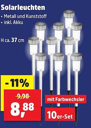 Solarleuchten 10er-Set mit Farbwechsler