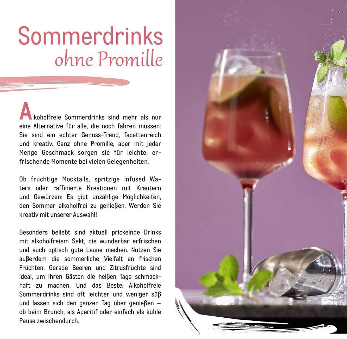 Sommerdrinks ohne Promille
