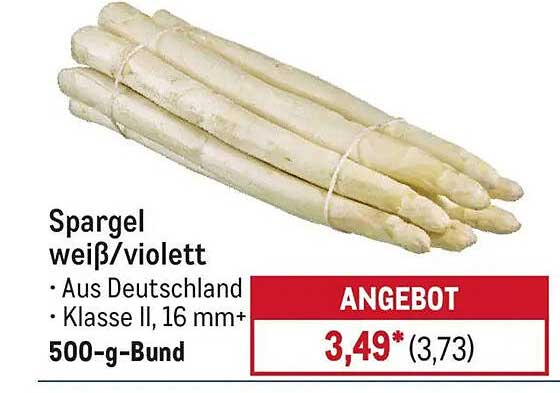Spargel weiß/violett - 500-g-Bund aus Deutschland